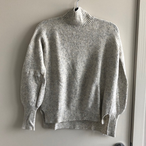 French Connection - Flossy Orla Ribbed Turtleneck Sweater - Light Oatmeal - XS - Picture 4 of 8